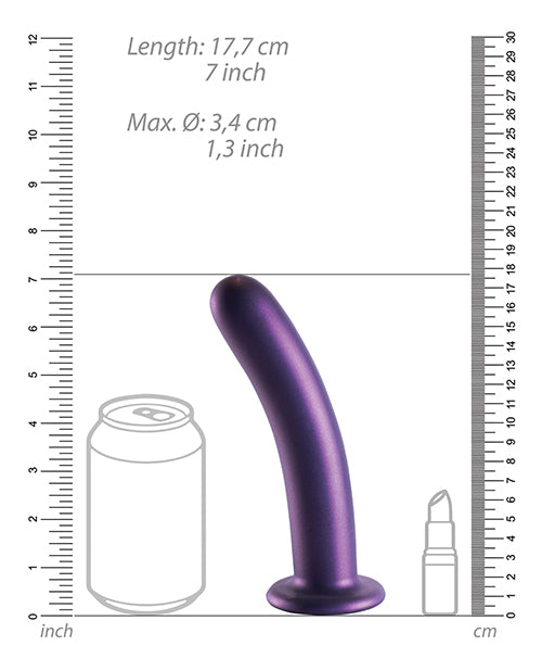 Shots Ouch 7" Smooth G-Spot Dildo - Metallic Purple