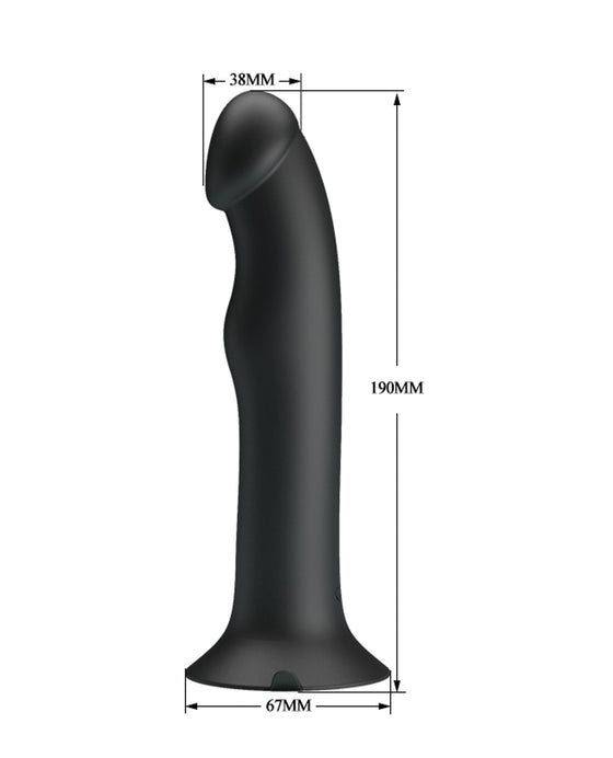 Pretty Love Murray Pulsating & Vibrating Suction Cup Dildo - Black