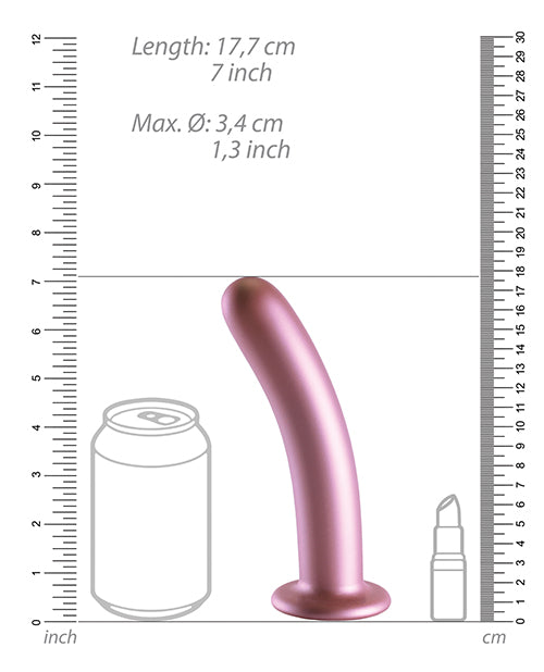 Shots Ouch 7" Smooth G-Spot Dildo - Rose Gold