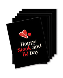  Happy Steak And BJ Day Naughty Greeting Card - Pack Of 6