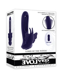  Evolved Lord of the Wings Flapping & Vibrating Stimulator - Purple