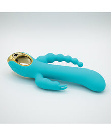  Natalie's Toy Box Mighty Magic Clit, G-Spot & Anal Vibrator - Aqua