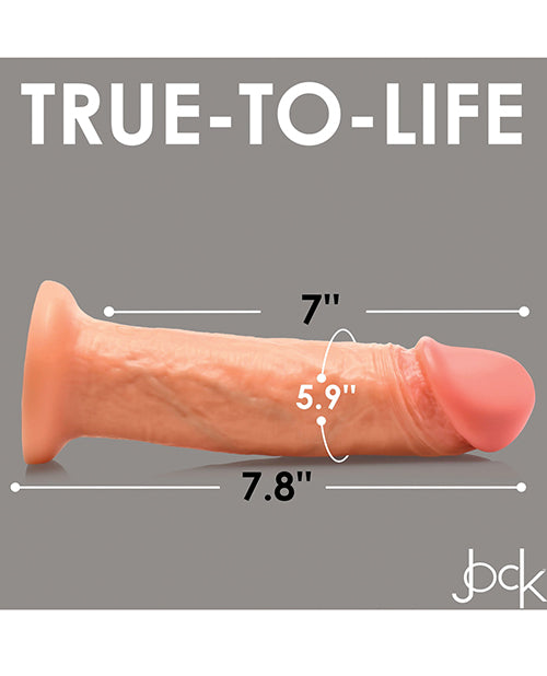 Curve Toys Jock Real Skin Silicone 8" Vibrating Dildo
