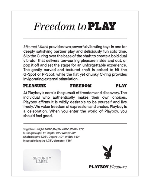 Playboy Pleasure Mix & Match Dual Vibrator - Purple