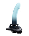 VeDO Duo Silcone Dildo w/Harness - Turquoise/Black