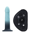 VeDO Duo Silcone Dildo w/Harness - Turquoise/Black