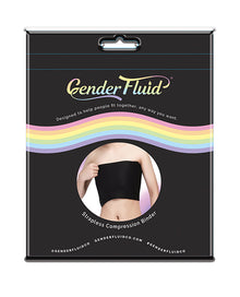  Gender Fluid Strapless Chest Compression Binder - L Black
