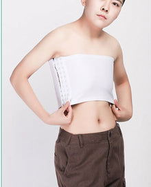  Gender Fluid Strapless Chest Compression Binder - L White