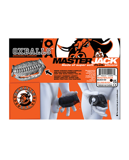 Oxballs MasterJack Double Penetration Stroker - Jo Clear Ice