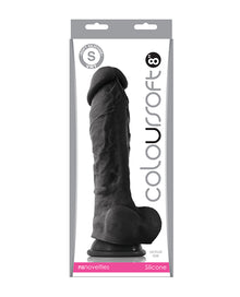  ColourSoft 8" Soft Dildo - Black