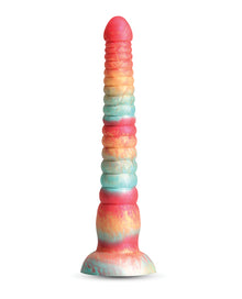  Colours Stacked 9" Dildo - Red/Gold