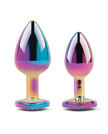  Gemsations 2 pc 2.75" & 3.25" Chrome Anal Training Set - Rainbow