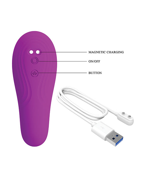 Pretty Love Nauty Thumping & Vibrating Insertable Vibrator - Fuchsia