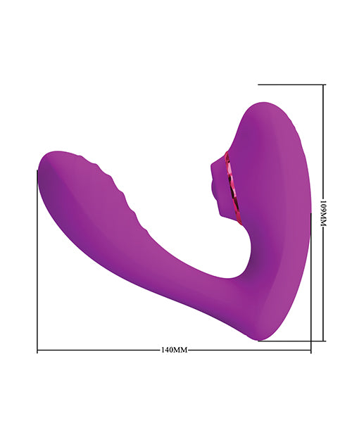 Pretty Love Nauty Thumping & Vibrating Insertable Vibrator - Fuchsia