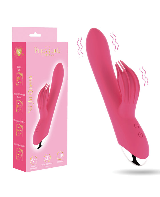 Night Queen Tickling & Fluttering Rabbit Vibe - Pink