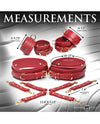 Master Series Crimson Captive Thigh, Wrist, Ankle Hog Tie Restraints - Red