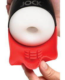  Curve Toys Jock Sucking & Vibrating Masturbator - Black/Red