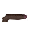 Shaft Flexskin Liquid Silicone 8.8" Vibrating Sheath - Mahogany