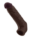 Shaft Flexskin Liquid Silicone 8.8" Vibrating Sheath - Mahogany