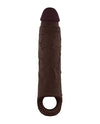 Shaft Flexskin Liquid Silicone 8.8" Vibrating Sheath - Mahogany