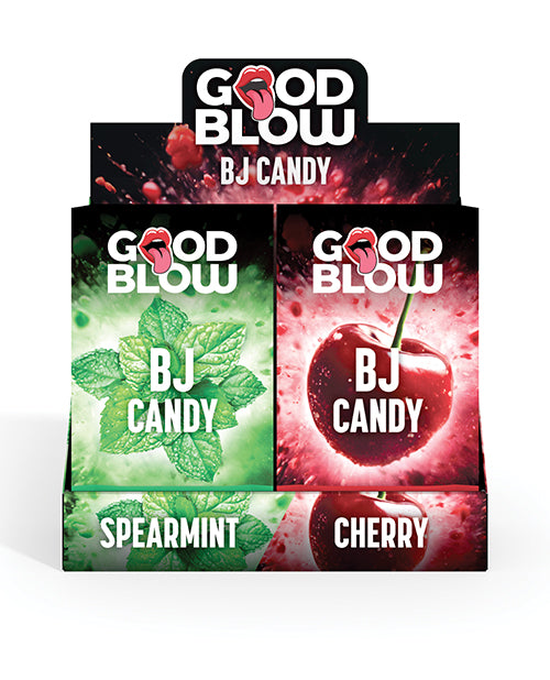 Good Blow Bj Candy Display - Display of 24 Spearmint/Cherry