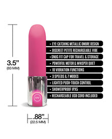  Nixie Smooch Rechargeable Lipstick Vibrator - Pink Ombre