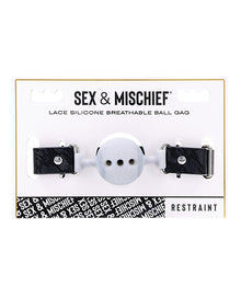  Sex & Mischief Lace Silicone Breathable Ball Gag