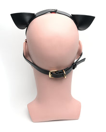  665 Bondage Pup Hood - O/S Black/Red