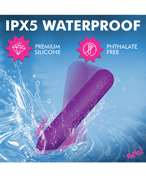 Bang! Tapered Flexible Silicone Bullet - Purple