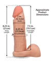 Realistic 8" ULTRASKYN Cock w/Balls - White