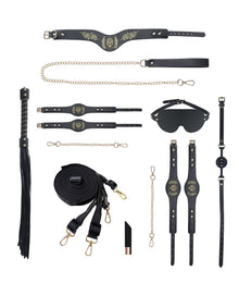  Shots Ouch! London Collection Bondage Kit w/Bag - Black