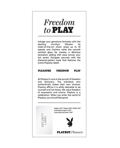 Playboy Pleasure Amethyst Vibrator - Acai