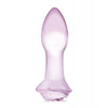 Glas 5" Rosebud Glass Butt Plug - Pink