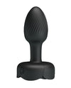 Pretty Love Olman Small Butt Plug w/Multi Color Bottom Light - Black