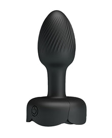  Pretty Love Olman Small Butt Plug w/Multi Color Bottom Light - Black