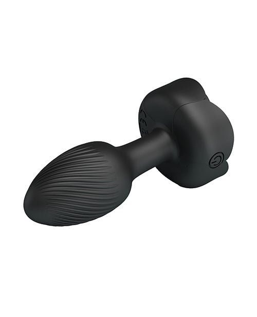 Pretty Love Olman Small Butt Plug w/Multi Color Bottom Light - Black