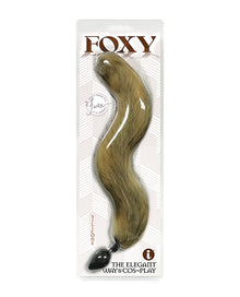  Foxy Fox Tail Silicone Butt Plug - Gold