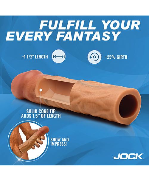 Curve Toys Jock Enhancers 1.5" Silicone Penis Extension Sleeve - Medium