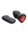 Booty Sparks 28X Silicone Vibrating Red Heart Anal Plug w/Remote - Small