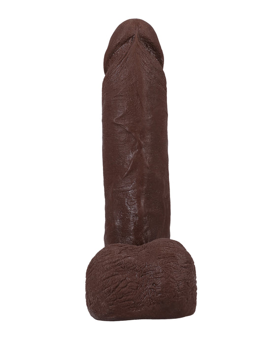 Realistic 8" ULTRASKYN Cock w/Balls - Brown