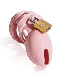  CB-6000S 2 1/2" Cock Cage & Lock Set - Pink