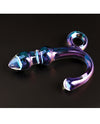 Cristal Orchid Pulse Glass Dildo w/Removable Bullet Vibe - Purple
