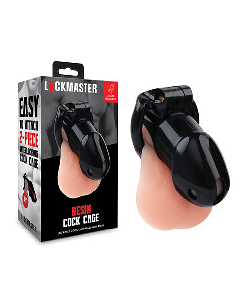 Lockmaster 4" Resin Cock Cage - Black