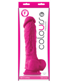  Colours Pleasures 8" Dildo w/Suction Cup - Pink