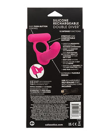  Silicone Rechargeable Double Diver - Pink