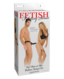  Fetish Fantasy Series for Him or Her Hollow Strap-On - Black