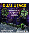 Creature Cocks Spitting Serpent Silicone Enema Snake - Black/Green