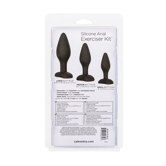 Silicone Anal Exerciser Kit - Black