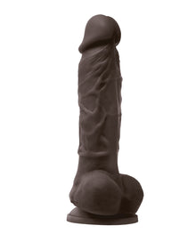  Colours Pleasures 5" Vibrating Dildo - Dark Brown