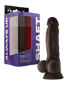 Shaft Model A Flexskin Liquid Silicone 7.5" Dong w/Balls - Mahogany